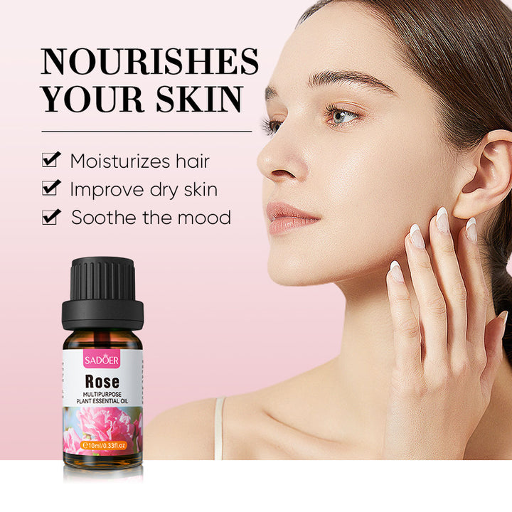 ✨ Rose Essential Oil — Moisturizing & Brightening Facial Essence 🌹💧