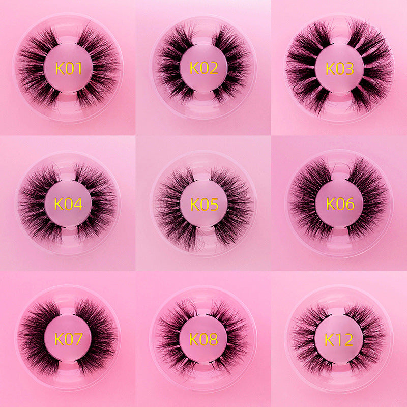 👁️✨ 8D Mink Hair False Eyelashes – Thick Handmade Volume Lash Set