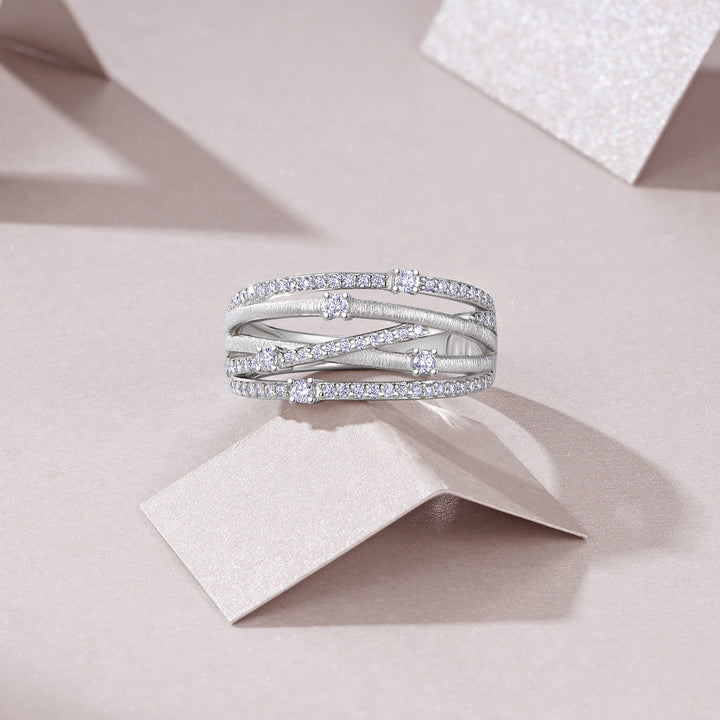 💍 Minimalist Moissanite Ring – Platinum-Plated S925 Silver (Sizes 5–9) 💍