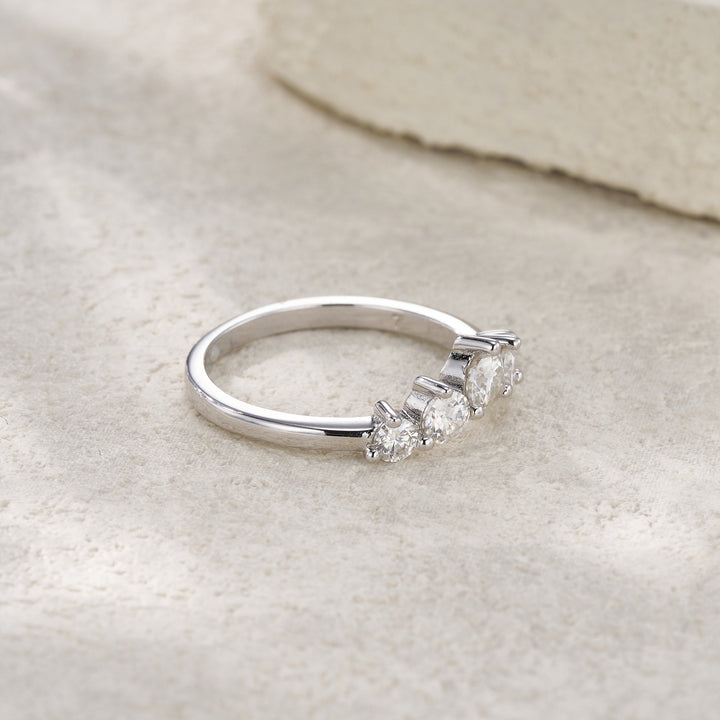 Luxury Moissanite Ring – Platinum Plated S925 Silver Minimalist Jewelry