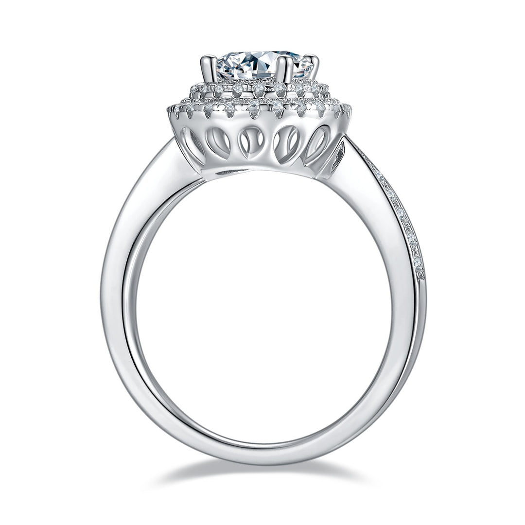 💍 1-Carat Moissanite Minimalist Ring – Platinum-Plated S925 Silver (2g, Sizes 5–9) 💍
