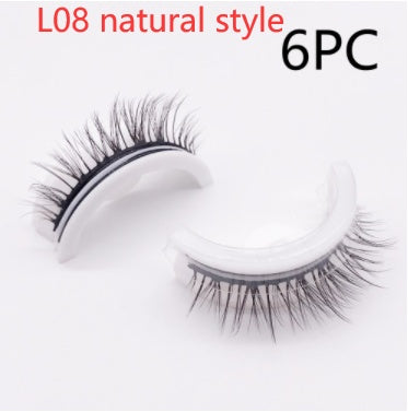 👁️✨ Reusable 3D Mink Lashes – Self-Adhesive Natural False Eyelashes (Glue-Free Silk Style)