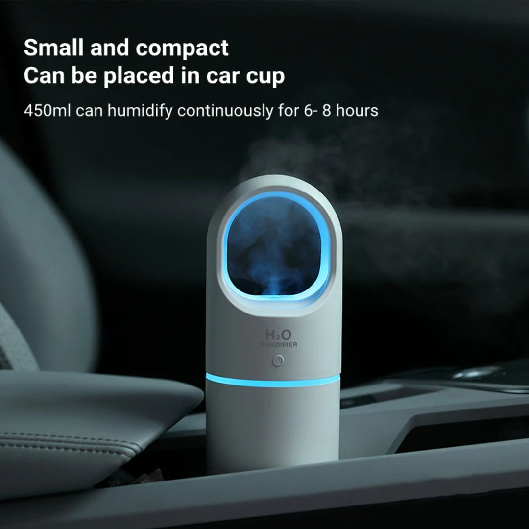 💧🌈 Mini Ultrasonic USB Humidifier | 450ml LED Mist Air Moisturizer ✨