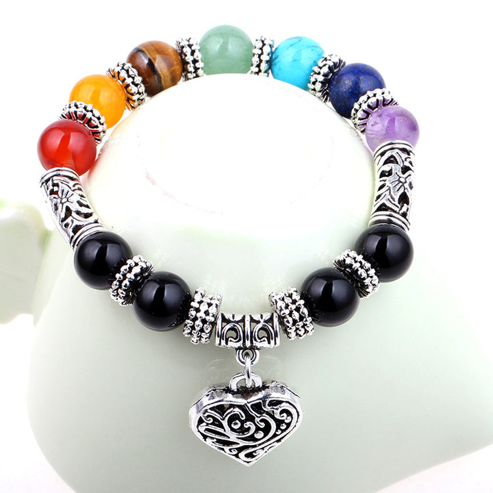 Seven Chakra Yoga Energy Bracelet – Adjustable Spiritual Jewelry