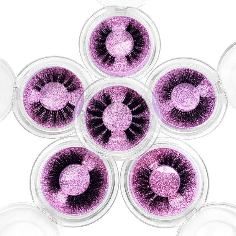 👁️✨ 8D Mink Hair False Eyelashes – Thick Handmade Volume Lash Set