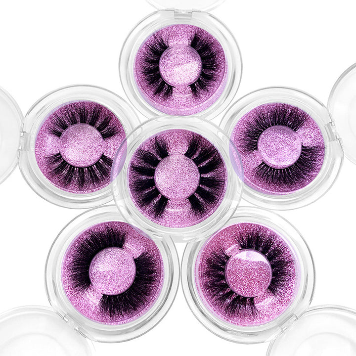 👁️✨ 8D Mink Hair False Eyelashes – Thick Handmade Volume Lash Set