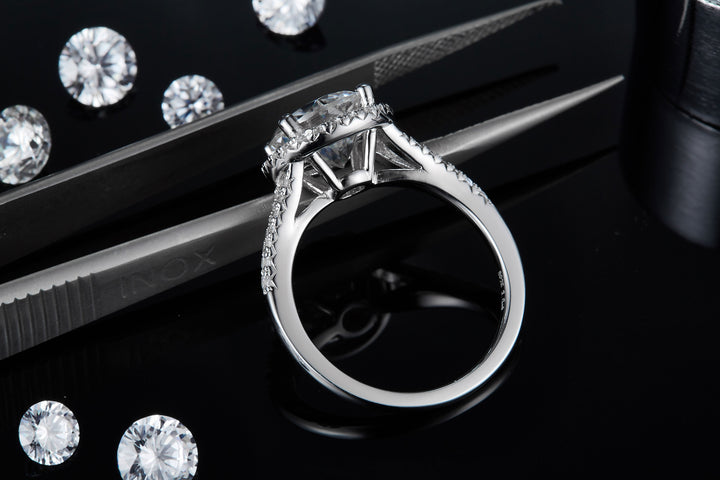 💍 3-Carat Moissanite Minimalist Ring – Platinum-Plated S925 Silver (3.2g, Sizes 5–9) 💍