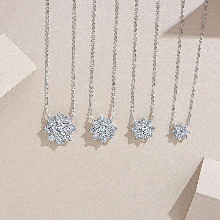 💎 Minimalist Moissanite Pendant Necklace – Platinum-Plated S925 Silver (0.5–3 ct) 💎