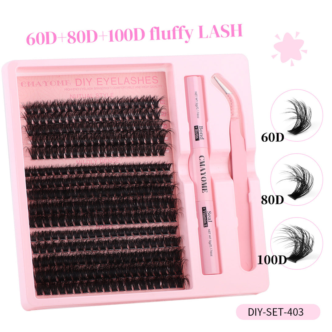 👁️✨ Segment Single Cluster DIY False Eyelashes Extension Suit – Lash Kit