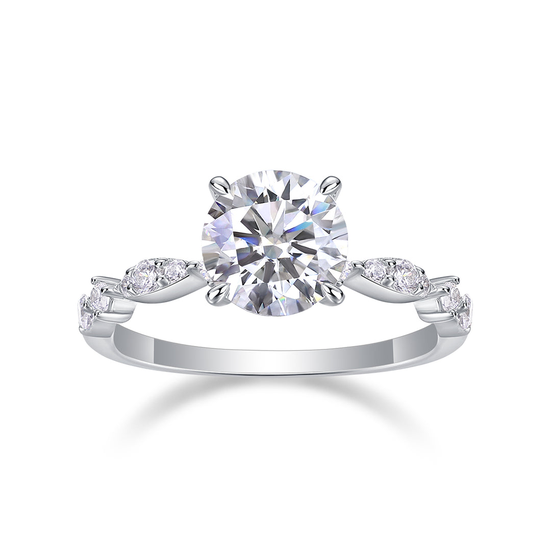 💎 2-Carat Moissanite Minimalist Ring – Platinum-Plated S925 Silver (2.4g, Sizes 5–9) 💎