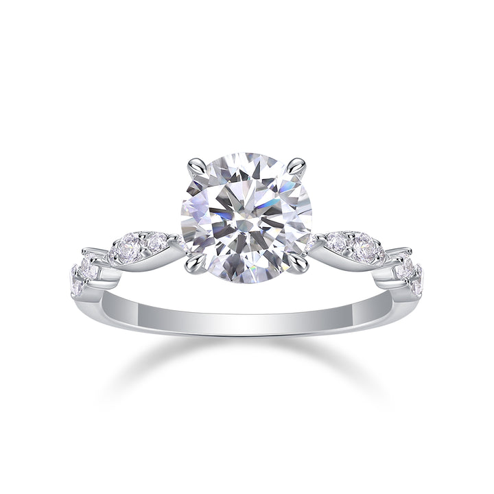 💎 2-Carat Moissanite Minimalist Ring – Platinum-Plated S925 Silver (2.4g, Sizes 5–9) 💎