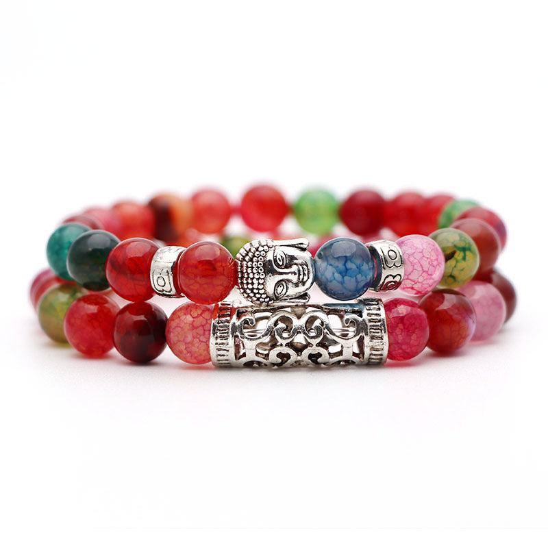 Volcanic Stone & Tiger Eye Bracelet Set