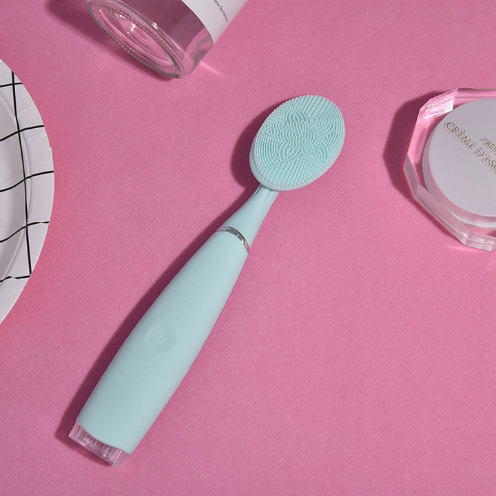 💖🧼 Hand-held Electric Silicone Facial Cleanser | Household Deep Cleansing & Vibration Device