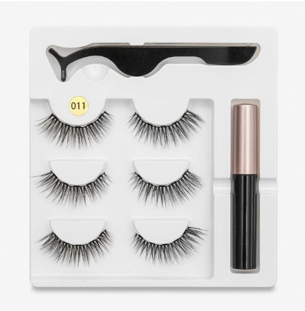 🧲👁️ Magnetic False Eyelashes – Fashion Cotton Stem 1 Pair Set