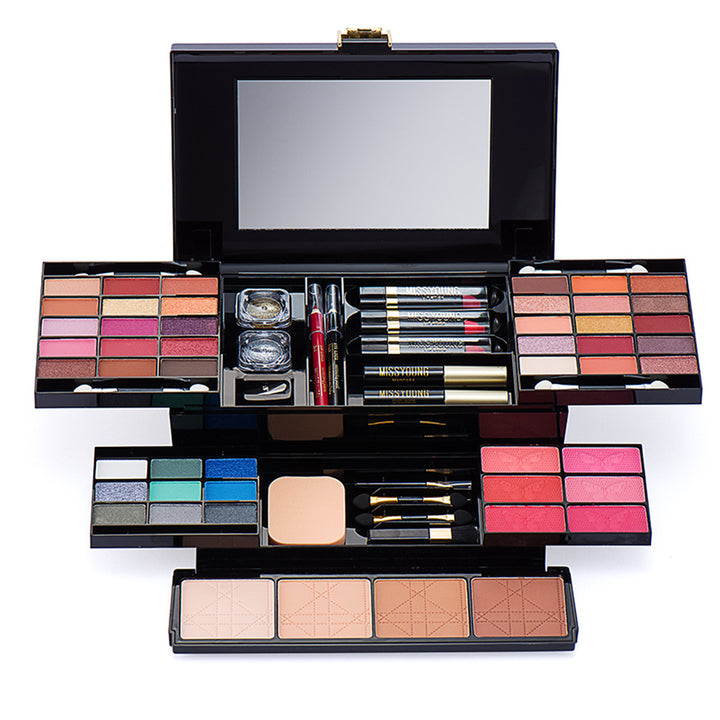 💄 36-Color Eye Makeup Set – Eyeshadow, Blush, Contour, Lip Gloss & Full Face Kit (Black Case) ✨