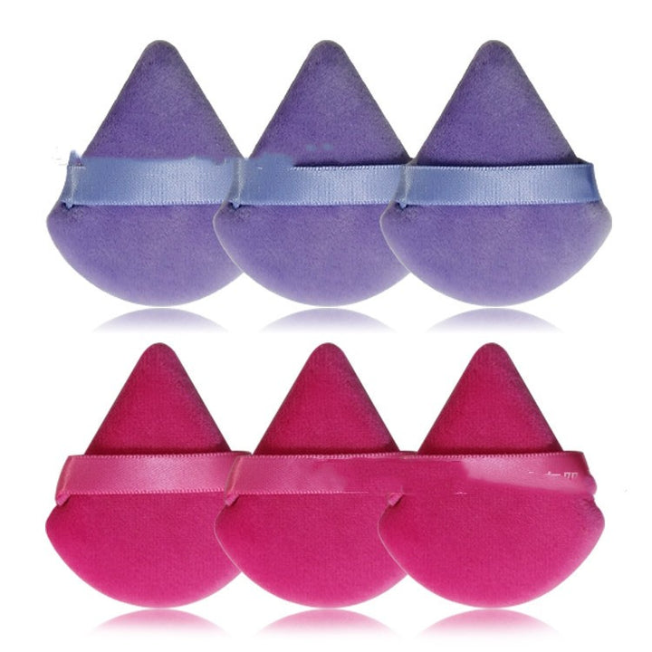 💄✨ Puff Suede Dry Powder Puff | Fan-Shaped Makeup Sponge