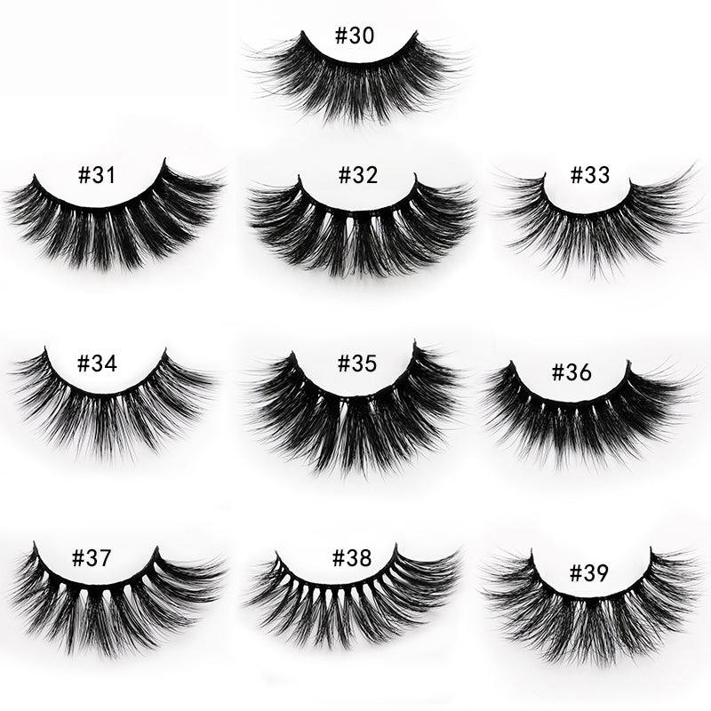 👁️✨ European & American Fluffy Mink False Eyelashes – Natural Glam Makeup Lashes
