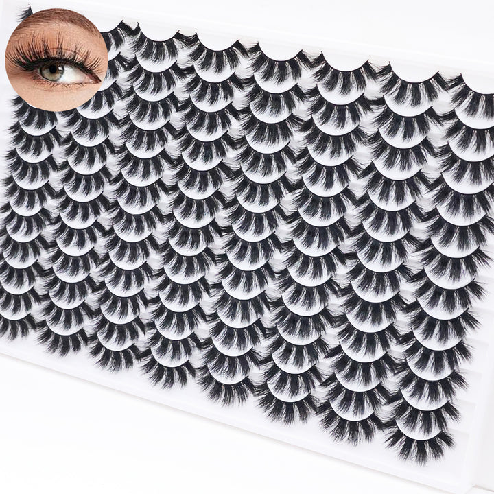 👁️✨ 3D False Eyelashes – Multi-Layered, Realistic, Soft & Comfortable Lashes