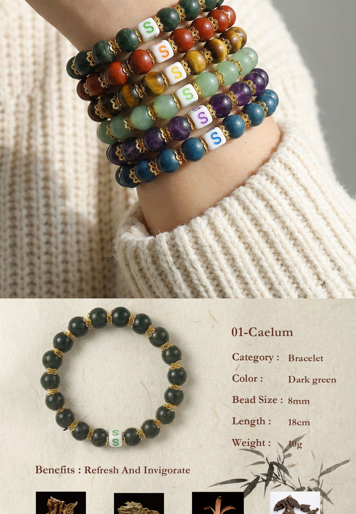 Chinese Herbal Bead Bracelet – Lightweight Traditional Wellness Jewelry