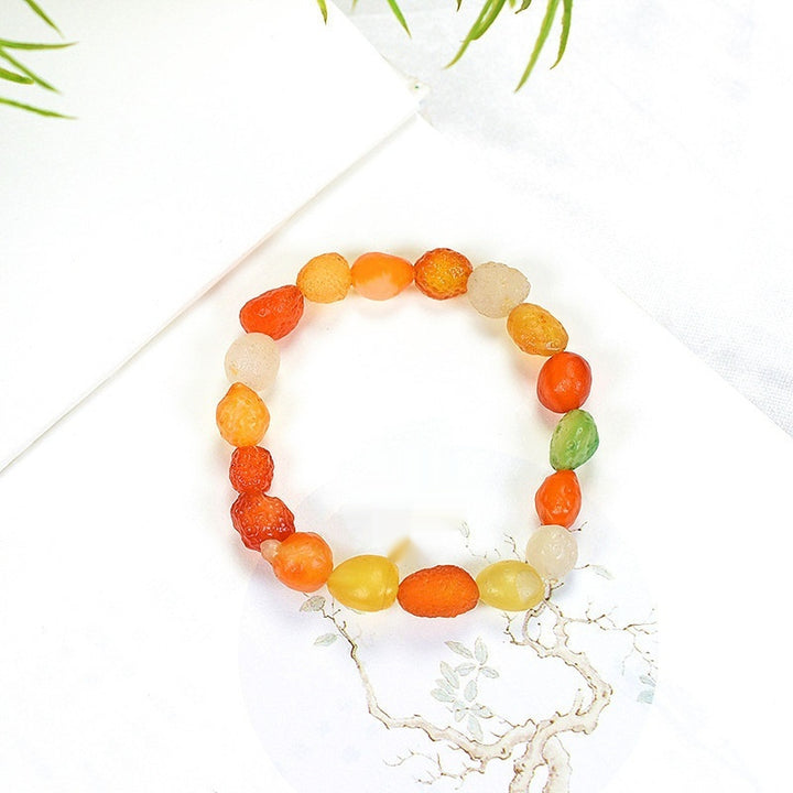 Colorful Agate Rough Stone Bracelet
