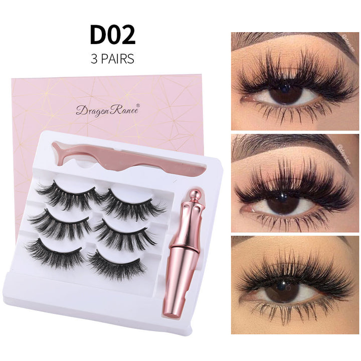 🧲👁️ Natural Long Lasting Magnetic Eyeliner & Magnetic False Eyelashes Set – 5 Pairs with Tweezers & Mirror Case