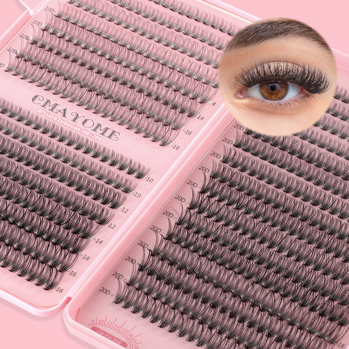 👁️✨ Thick Single Cluster Individual False Eyelash – 30D/40D Eyelash Book Set
