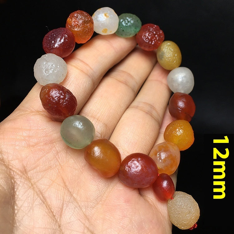 Colorful Agate Rough Stone Bracelet
