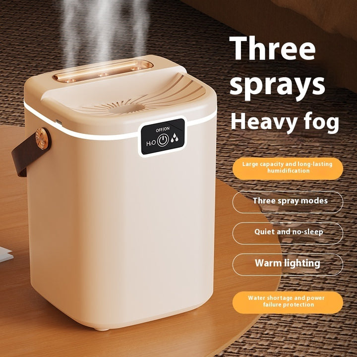 💧🌙 Large Spray Volume Household Humidifier | Bedroom Air Moisturizer with Ambient Light ✨