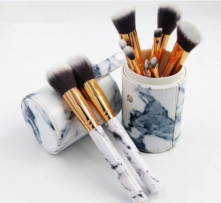 ✨ Marble Handle 10-Piece Makeup Brush Set — elegant beauty meets everyday function 💄