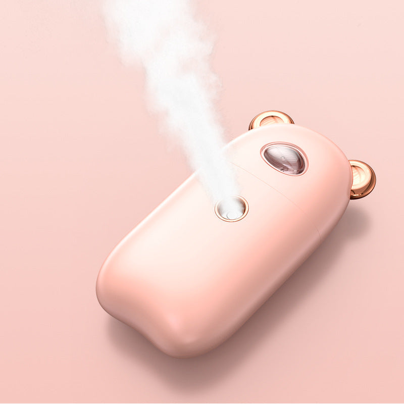🐾💧 USB Chargeable Portable Hand Humidifier & Face Steamer | Nano Mist Beauty Device