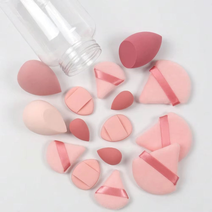 💄✨ 15-Piece Powder Puff Set in Floating Bottle