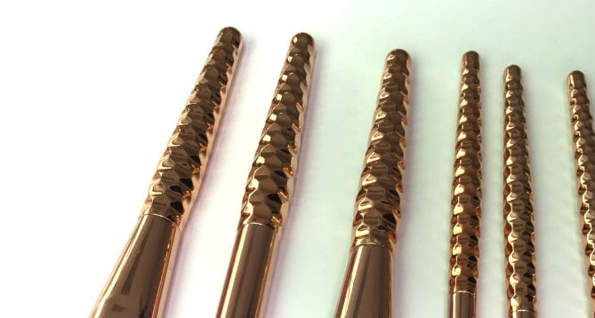 ✨ 6-Piece Fish Scale Honeycomb Makeup Brush Set 💄🐟