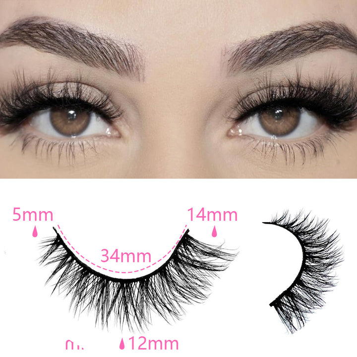 👁️✨ 3D False Eyelashes – Multi-Layered, Realistic, Soft & Comfortable Lashes
