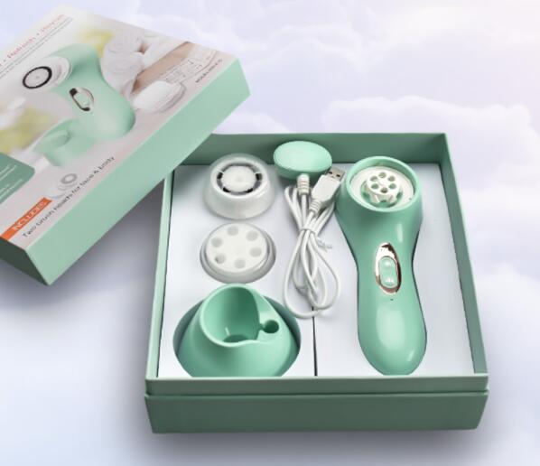 🧼💚 Wireless Induction Charging Ultrasonic Facial Cleansing Brush