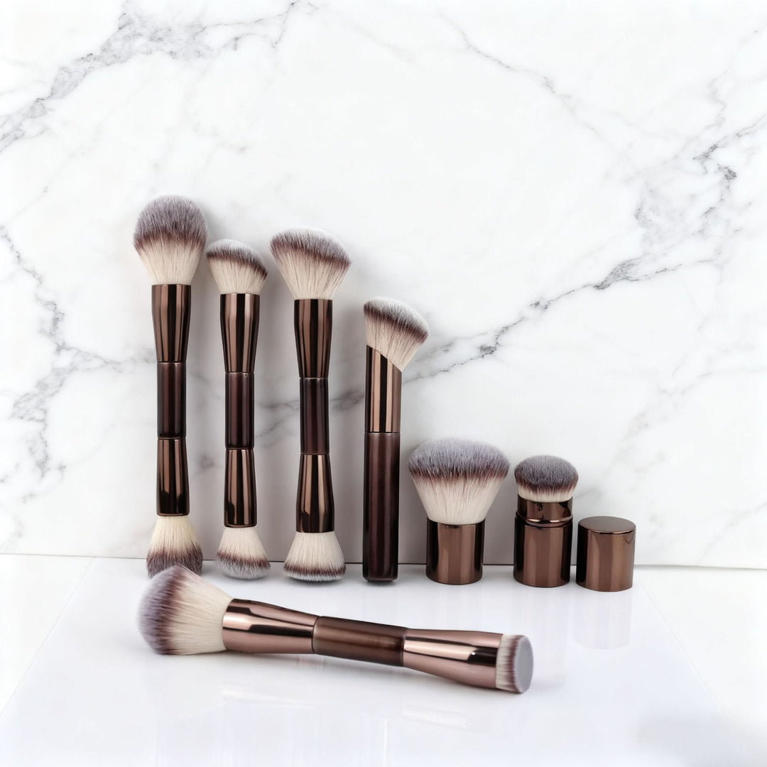 🖌️ 7-Piece Double-Head Makeup Brush Set – Telescopic Dual-Head Travel Beauty Kit 💄✨