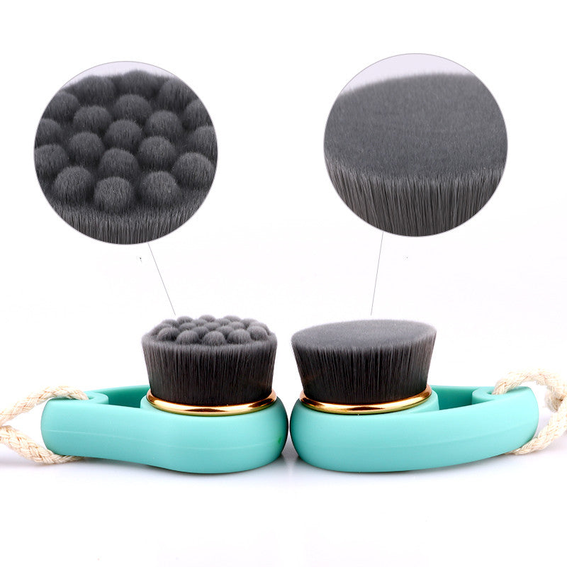 🧼🌿 Manual Bamboo Charcoal Facial Cleansing Brush | Deep Clean & Gentle Exfoliation Tool