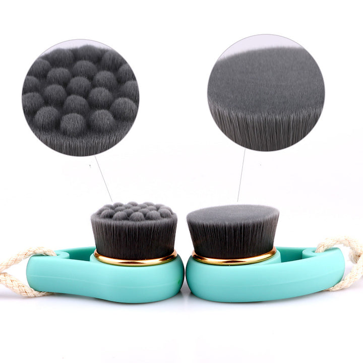 🧼🌿 Manual Bamboo Charcoal Facial Cleansing Brush | Deep Clean & Gentle Exfoliation Tool