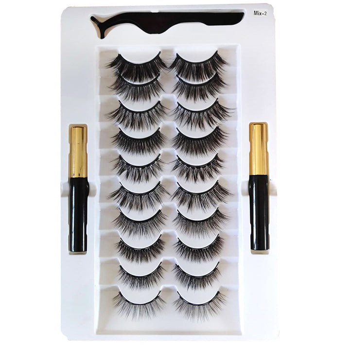🧲👁️ Magnetic Liquid Eyeliner & Natural Eyelash Set – Reusable Magnetic Lash Kit