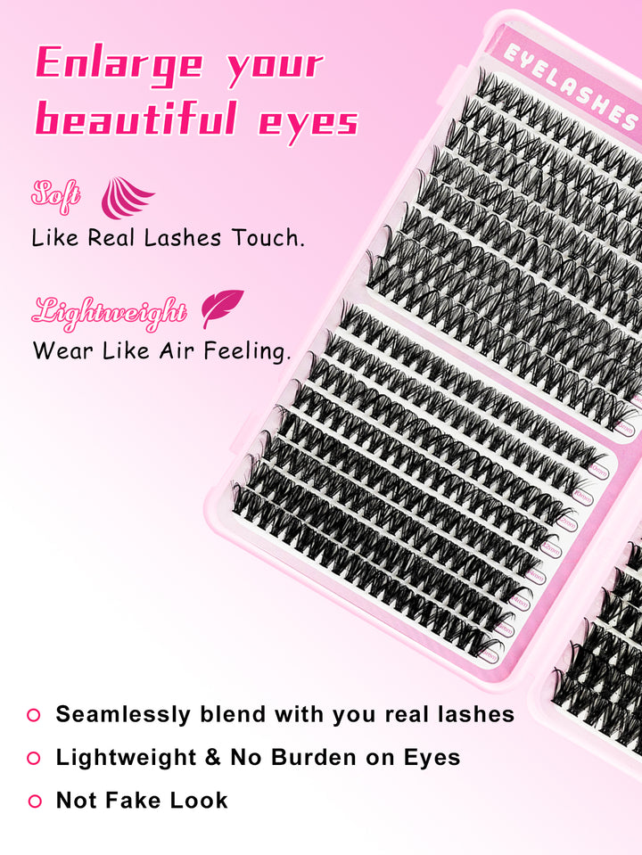 👁️✨ 3D False Eyelashes – Multi-Layered, Realistic, Soft & Comfortable Natural Nude Makeup Lashes