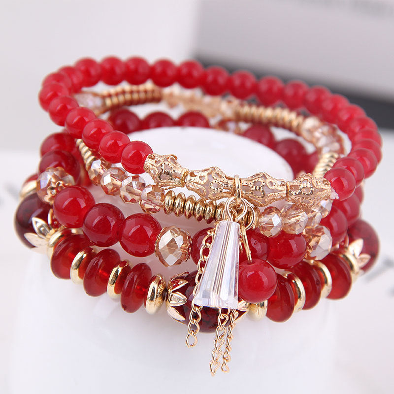 Bohemian Multilayer Multicolor Beaded Bracelet