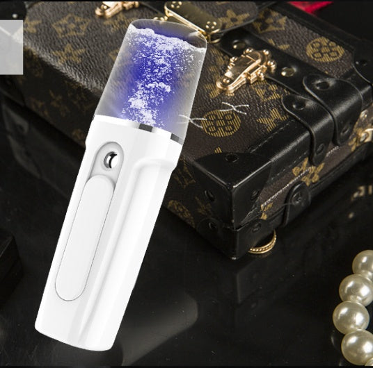 💧📱 Facial Moisturizing Beauty Apparatus | Nano Mist Sprayer with Power Bank