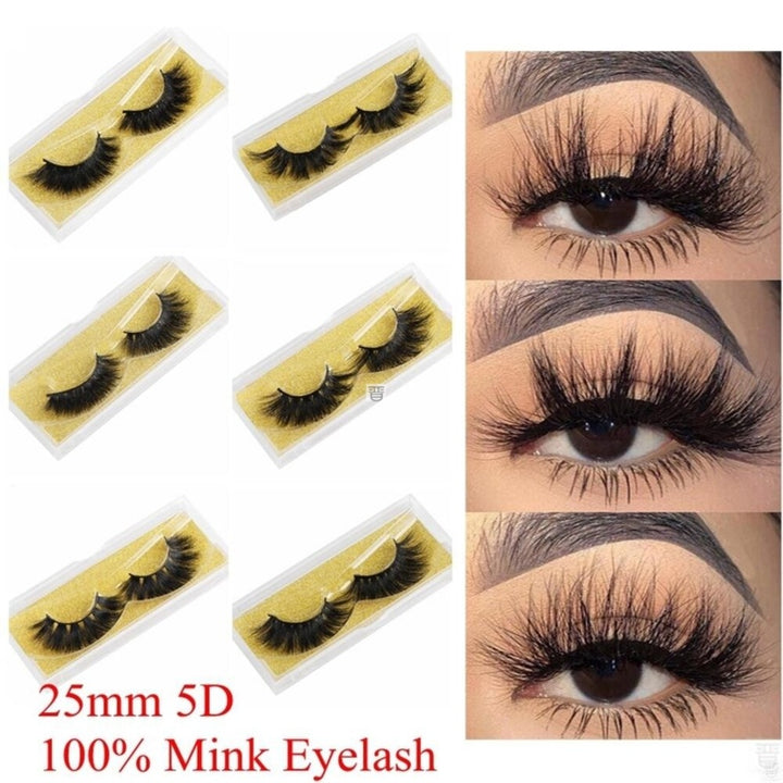 👁️✨ 25MM Mink Eyelashes – Wispy Fluffy Dramatic Fake Lashes