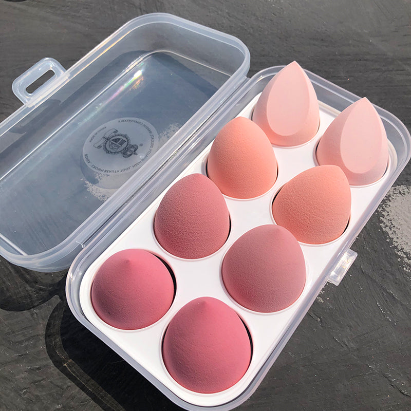 🥚💄 8 Pack Powder Sponge Makeup Egg Set – Soft Beauty Blender Kit (Wet & Dry with Storage Box)