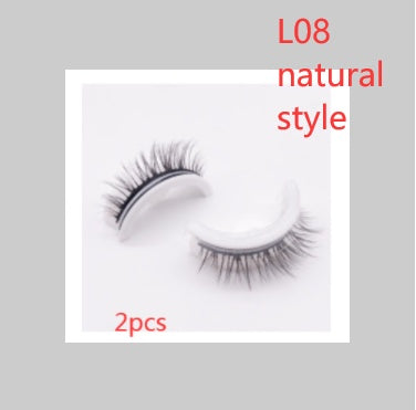 👁️✨ Reusable 3D Mink Lashes – Self-Adhesive Natural False Eyelashes (Glue-Free Silk Style)