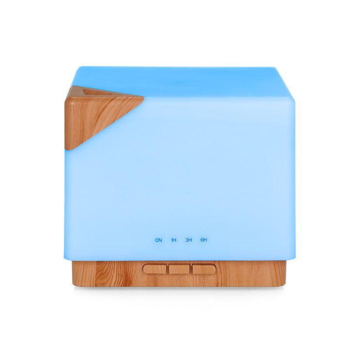 💧🧊 Water Cube Wood Grain Ultrasonic Humidifier | Aromatherapy Cold Mist Machine ✨