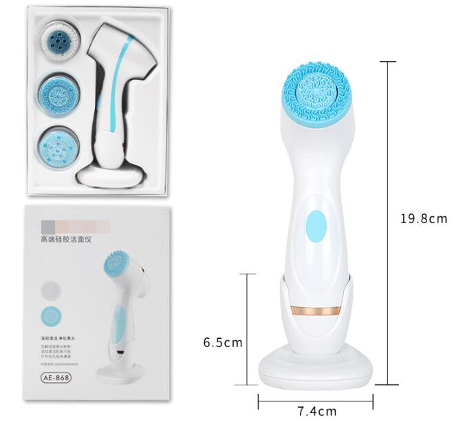 💖🧼 Electric Silicone Facial Cleanser | Ultrasonic Pore Cleansing Beauty Device