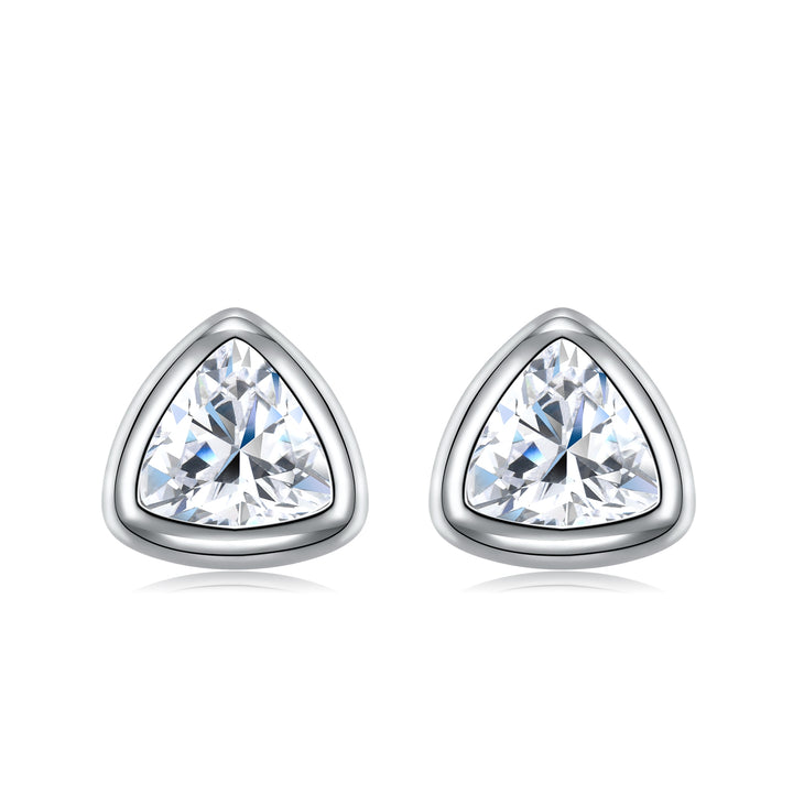 Luxury Minimalist Triangle Moissanite Stud Earrings
