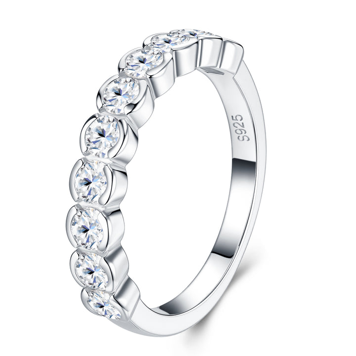 💍 0.1-Carat Morganite Minimalist Ring for Women – Platinum-Plated S925 Silver (2.6g, Sizes 5–9) 💍