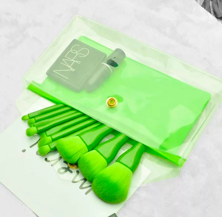 ✨ Candy Color 10-Piece Makeup Brush Set — Full Beauty Tool Kit 💄🍬