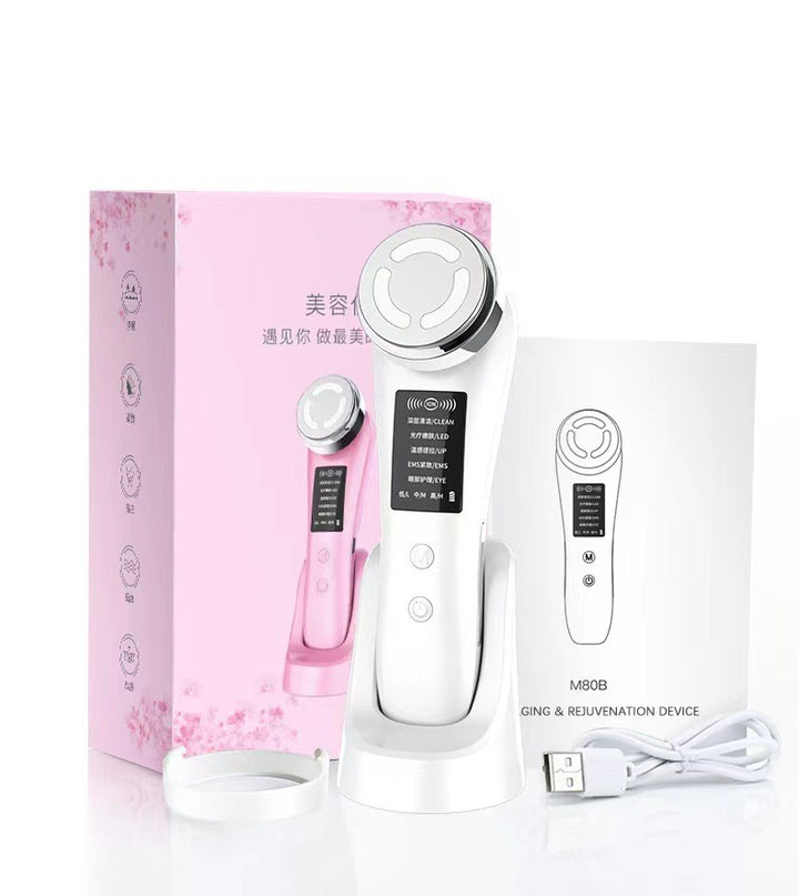 💖✨ Household Color Light Beauty Instrument | Micro-current Facial Massage & Deep Cleansing Device